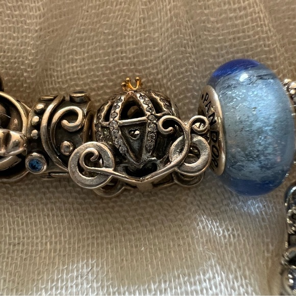 Authentic Pandora Disney Cinderella Bracelet Plus Charms - Picture 6 of 16